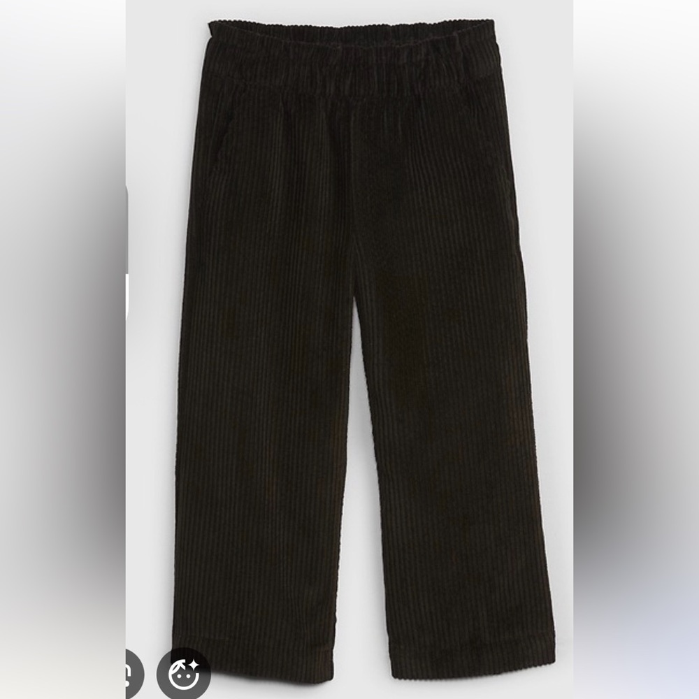 NWOT GAP Girls Black Corduroy Wide Leg Pants in Size 4T